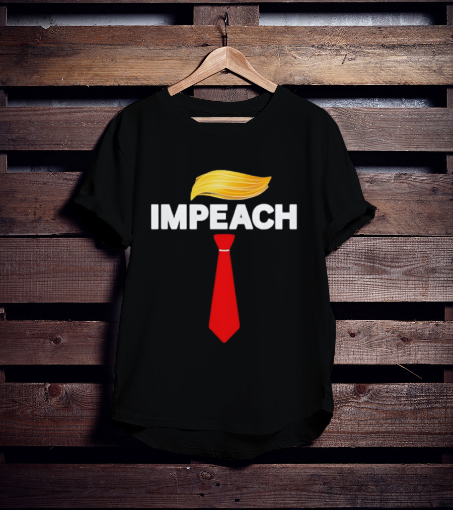 Impeach Trump Protest Red Tie And Hair T-Shirt