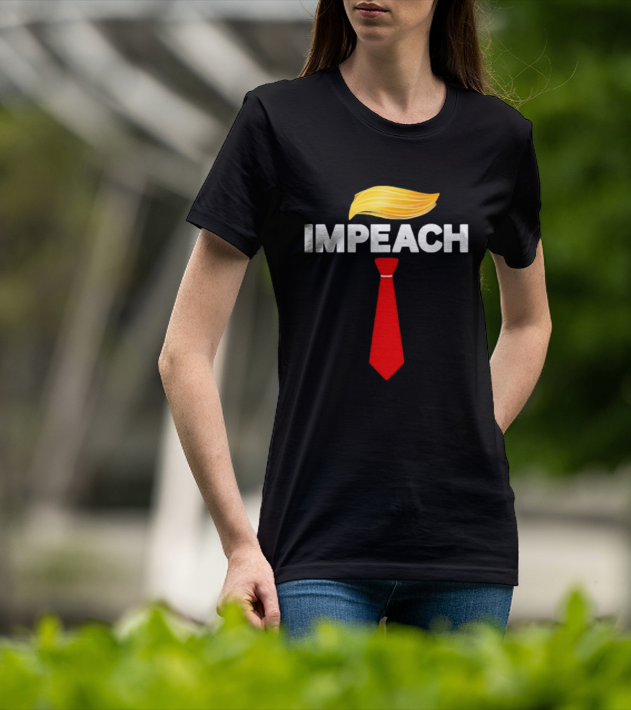 Impeach Trump Protest Red Tie And Hair T-Shirt