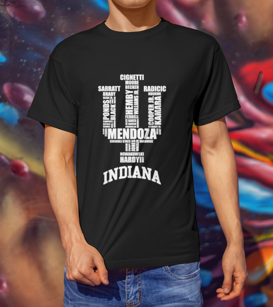 Indiana Hoosiers Mendoza Gonzalez Baseball Team Names T-Shirt
