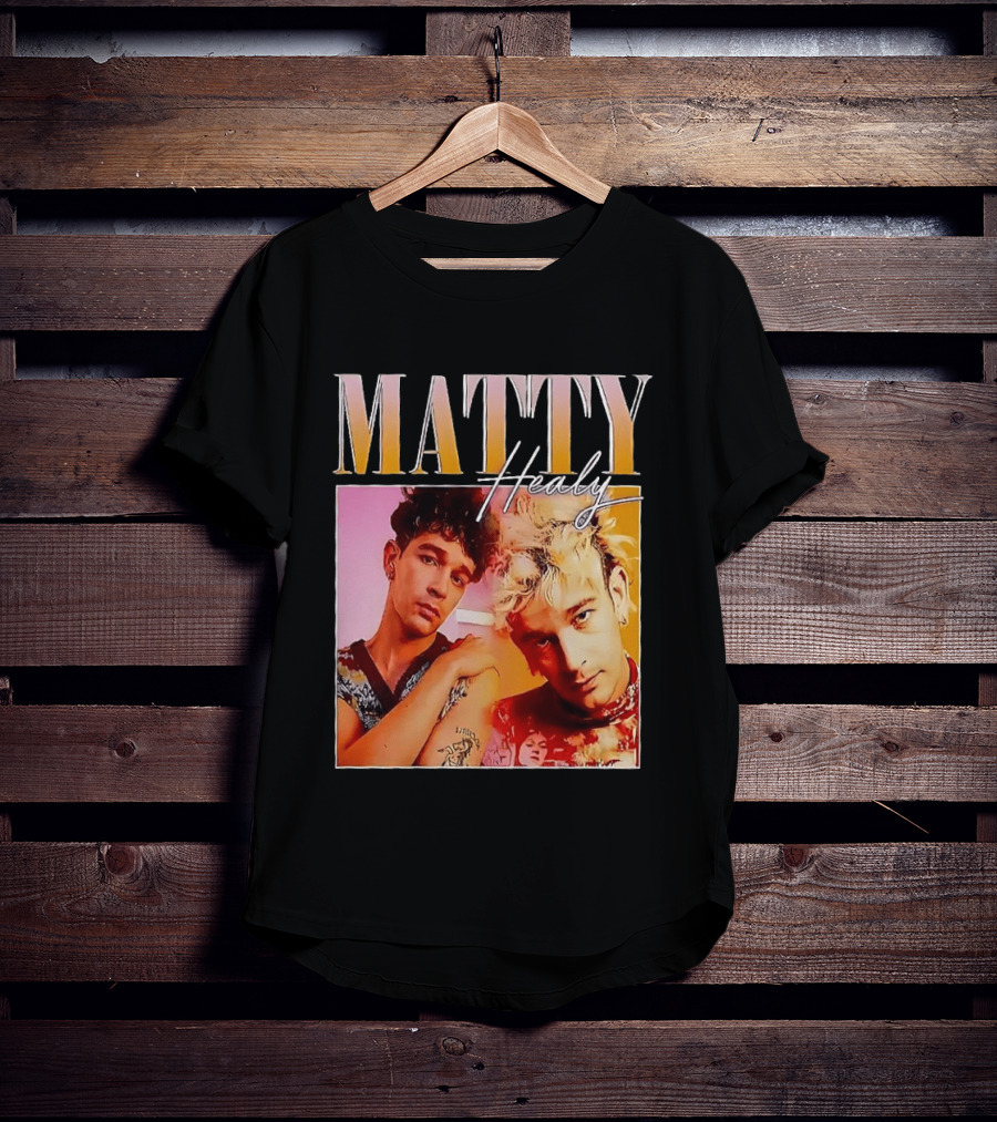 Matty Healy Retro Portrait Duo With Signature T-Shirt