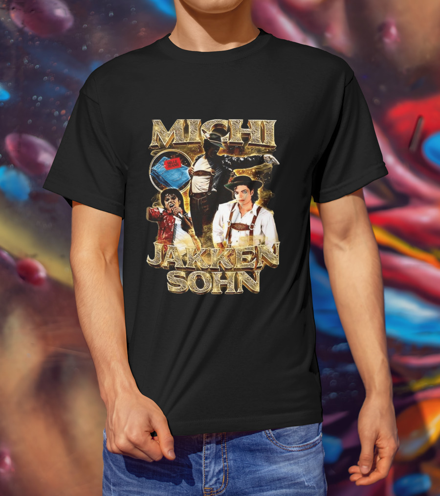 Michi Jakkensohn Billie Jeans Michael Parody Gold T-Shirt