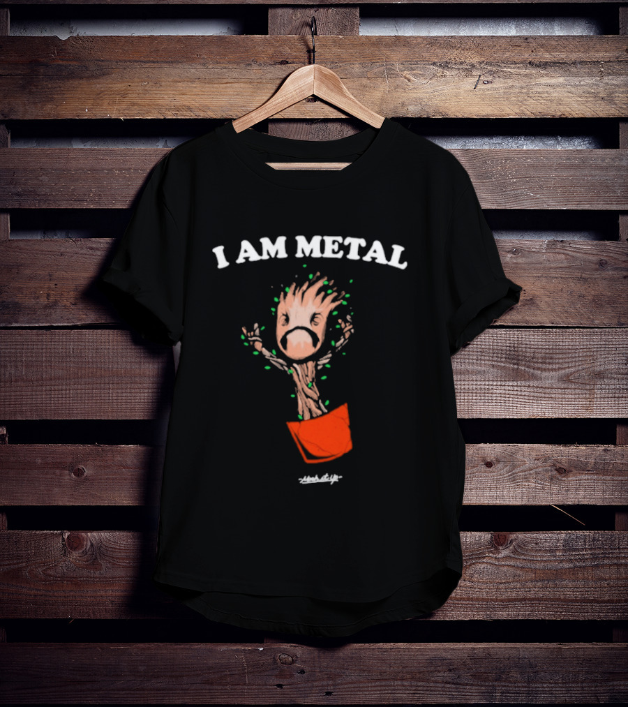 I Am Metal Mosh It Up Dancing Potted T-Shirt
