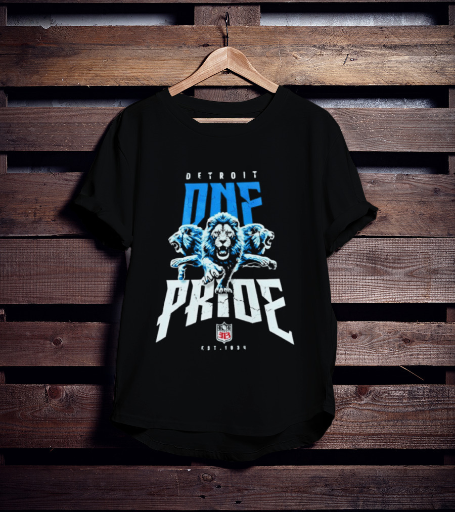 Detroit One Pride 313 Lions Est 1930 T-Shirt