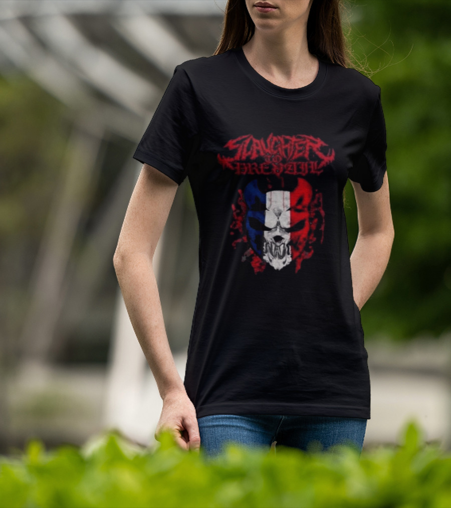 Slaughter To Prevail Mask Paris Pop Up Bataclan France 12 January 2026 Grizzly Winter Tour T-Shirt