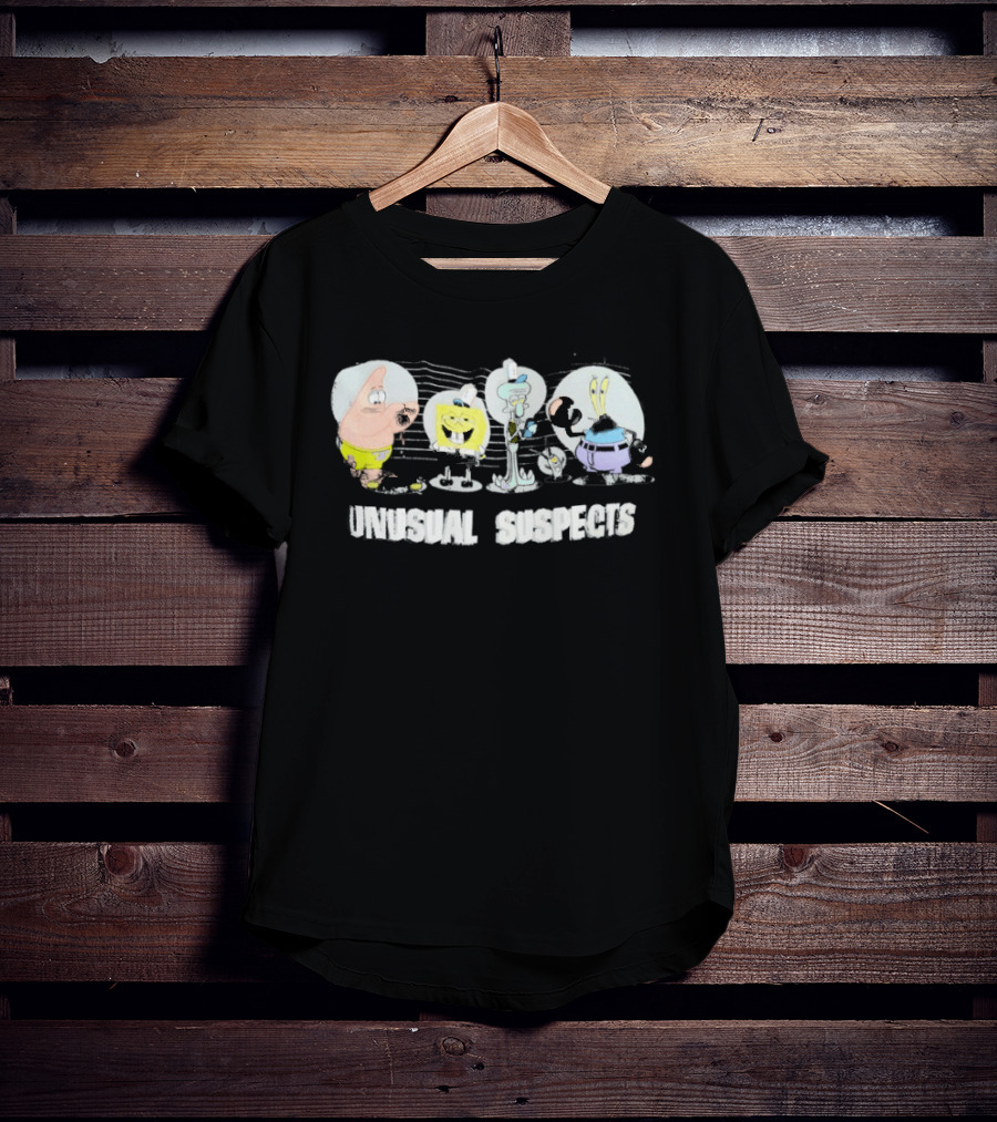 Unusual Suspects SpongeBob SquarePants Patrick Squidward Plankton Krabby Patty T-Shirt