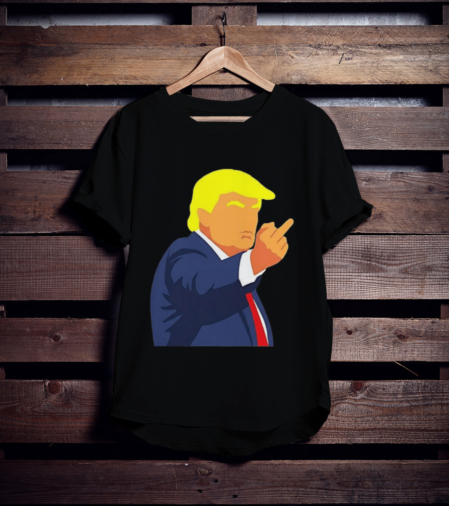 Trump Golden Leader One Finger Salute Iconic Gesture T-Shirt