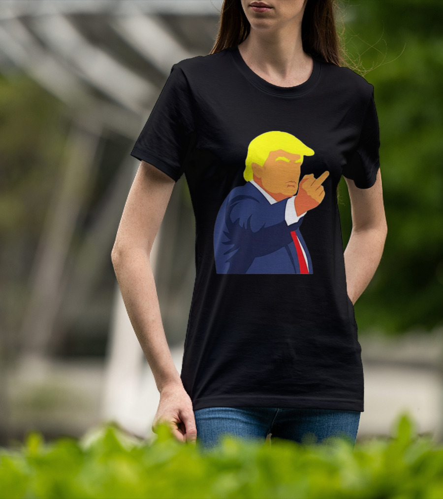 Trump Golden Leader One Finger Salute Iconic Gesture T-Shirt