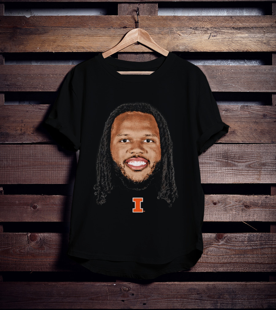 Ty Rodgers Illinois Fighting Illini Big Head I T-Shirt