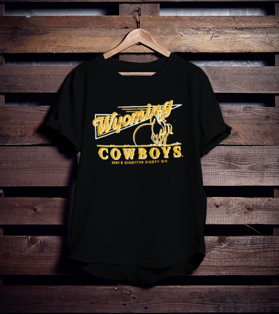 Wyoming Cowboys Since Eighteen Eighty Six Vintage Cowboy Riding T-Shirt