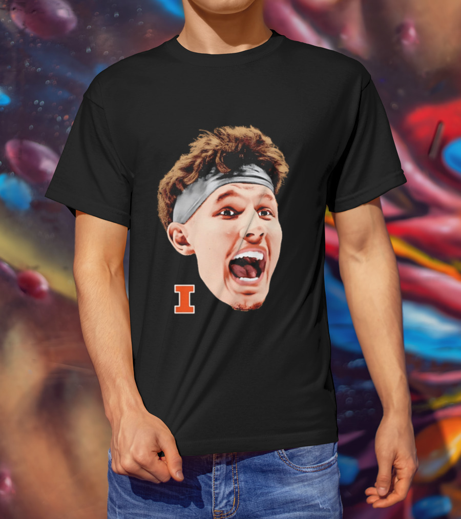 Zvonimir Ivisic Illinois Fighting Illini Big Head Caricature I T-Shirt
