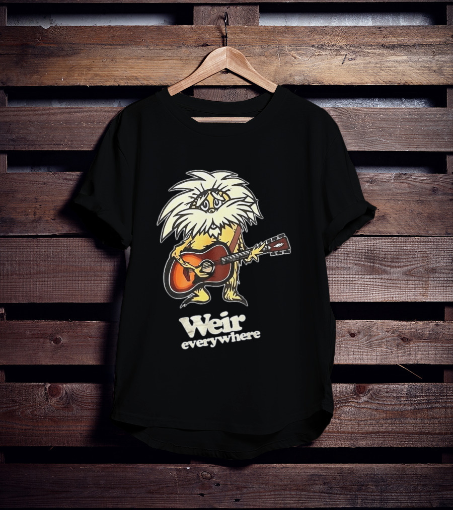 Weir Everywhere Cartoon Character Playing Guitar Grateful Dead T-Shirt