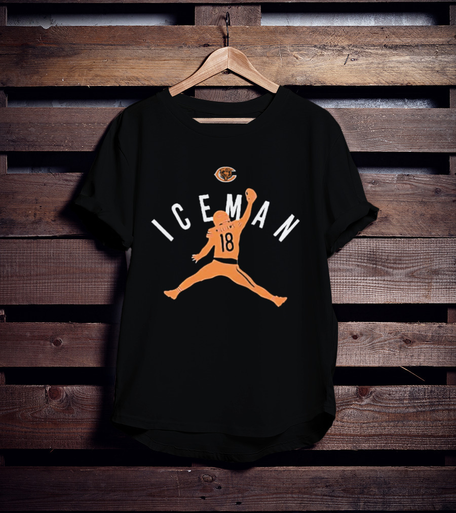 Caleb Williams Chicago Bears Iceman Jumpman 18 Football T-Shirt