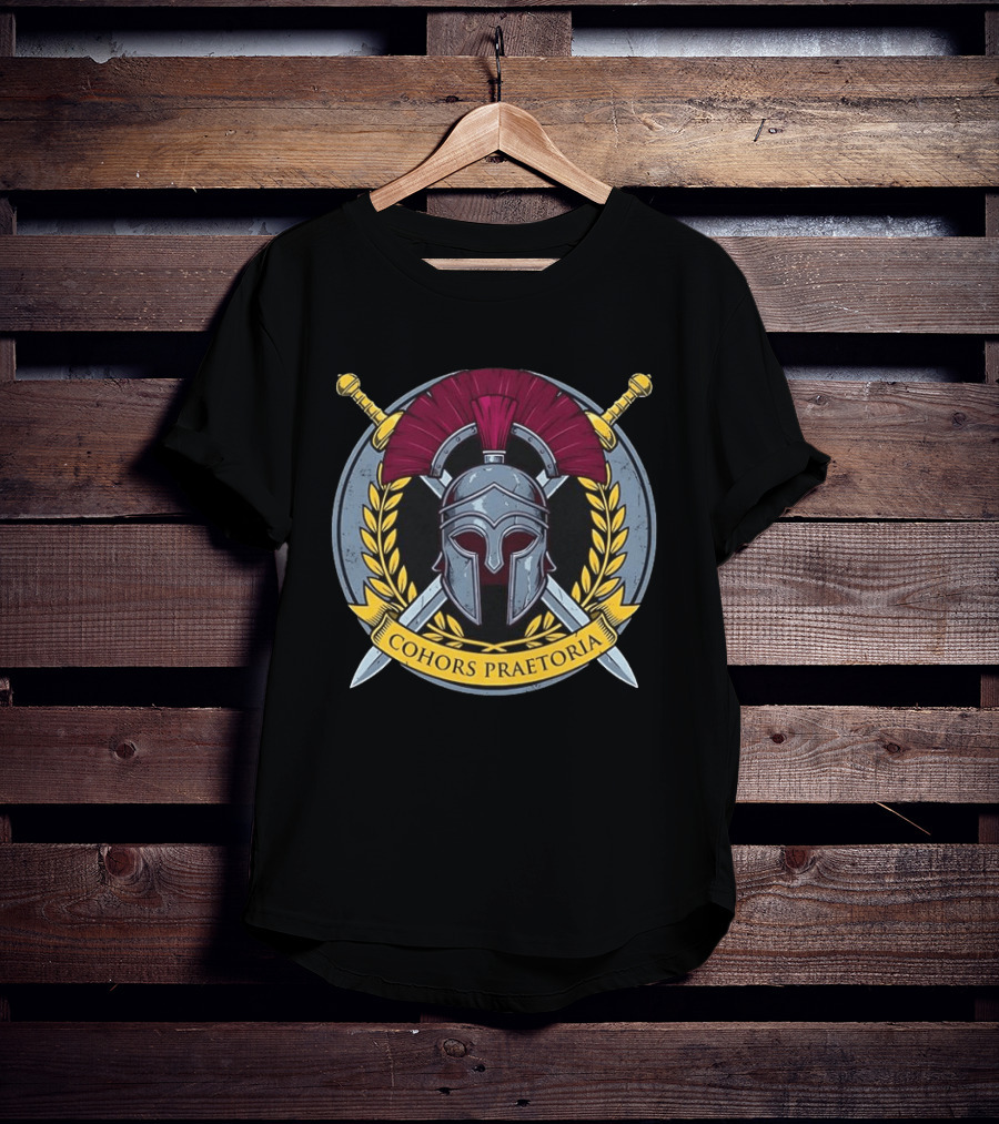 Cohors Praetoria Roman Helmet Crossed Swords T-Shirt