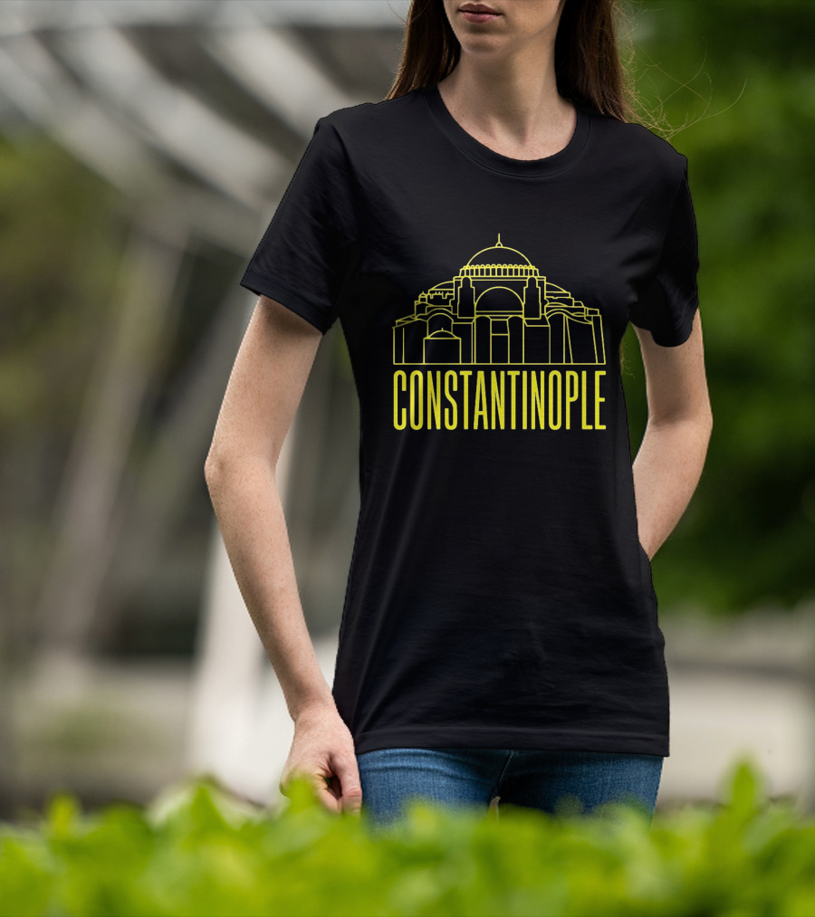 Constantinople Hagia Sofia Ancient Architecture Line T-Shirt