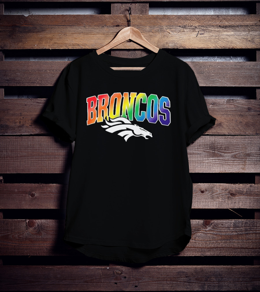 Broncos Rainbow Pride Denver LGBT Supporters T-Shirt