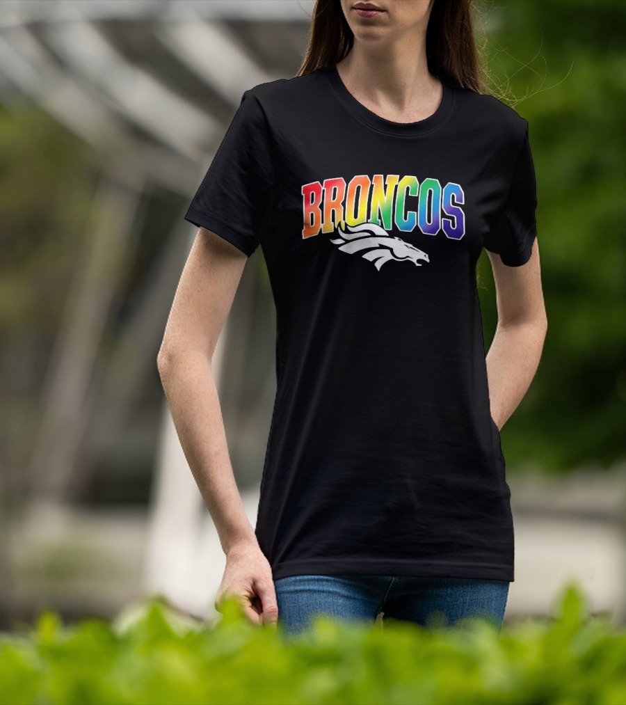 Broncos Rainbow Pride Denver LGBT Supporters T-Shirt