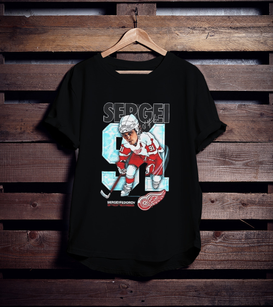 Sergei Fedorov 91 Detroit Red Wings Forever T-Shirt