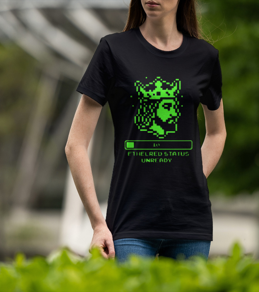 Ethelred Status Unready King Of The English Pixel Art Crown T-Shirt