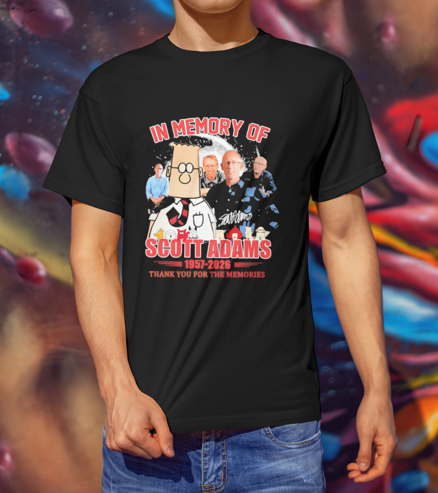 Scott Adams In Memory 1957 2026 Thank You For The Memories T-Shirt