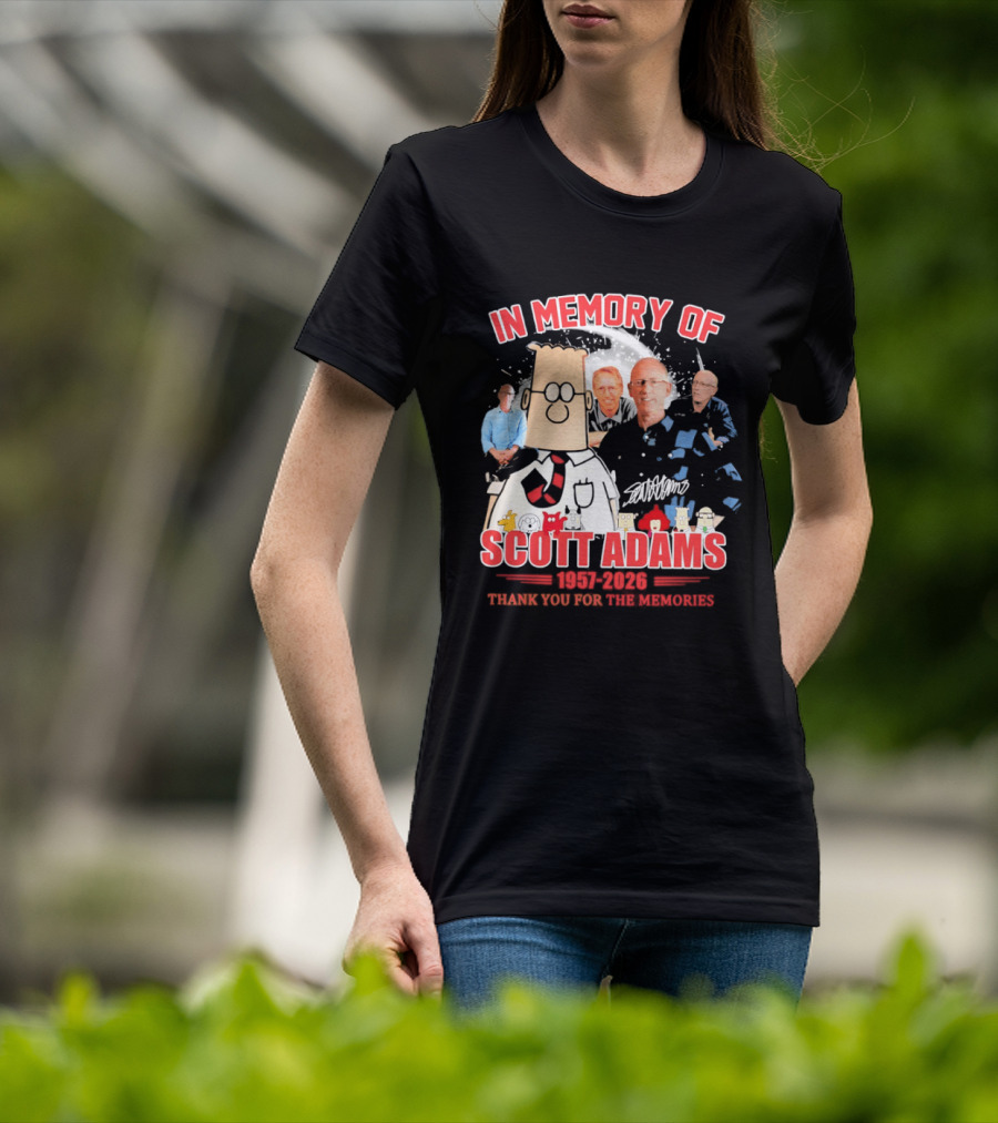 Scott Adams In Memory 1957 2026 Thank You For The Memories T-Shirt