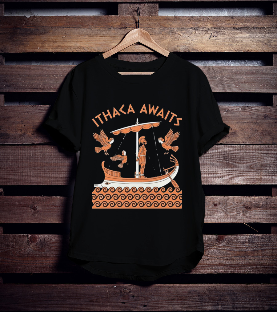 Ithaca Awaits Ancient Odyssey Journey Mythology T-Shirt