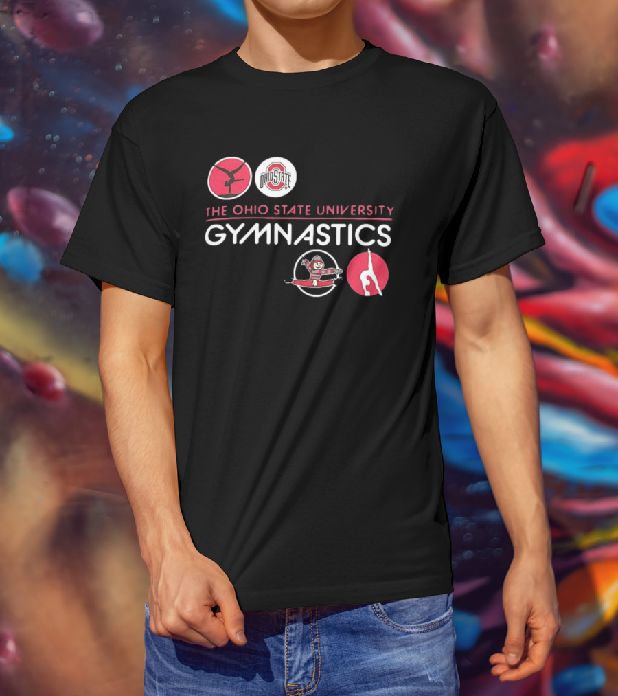 Ohio State University Gymnastics Buckeyes Team Spirit T-Shirt