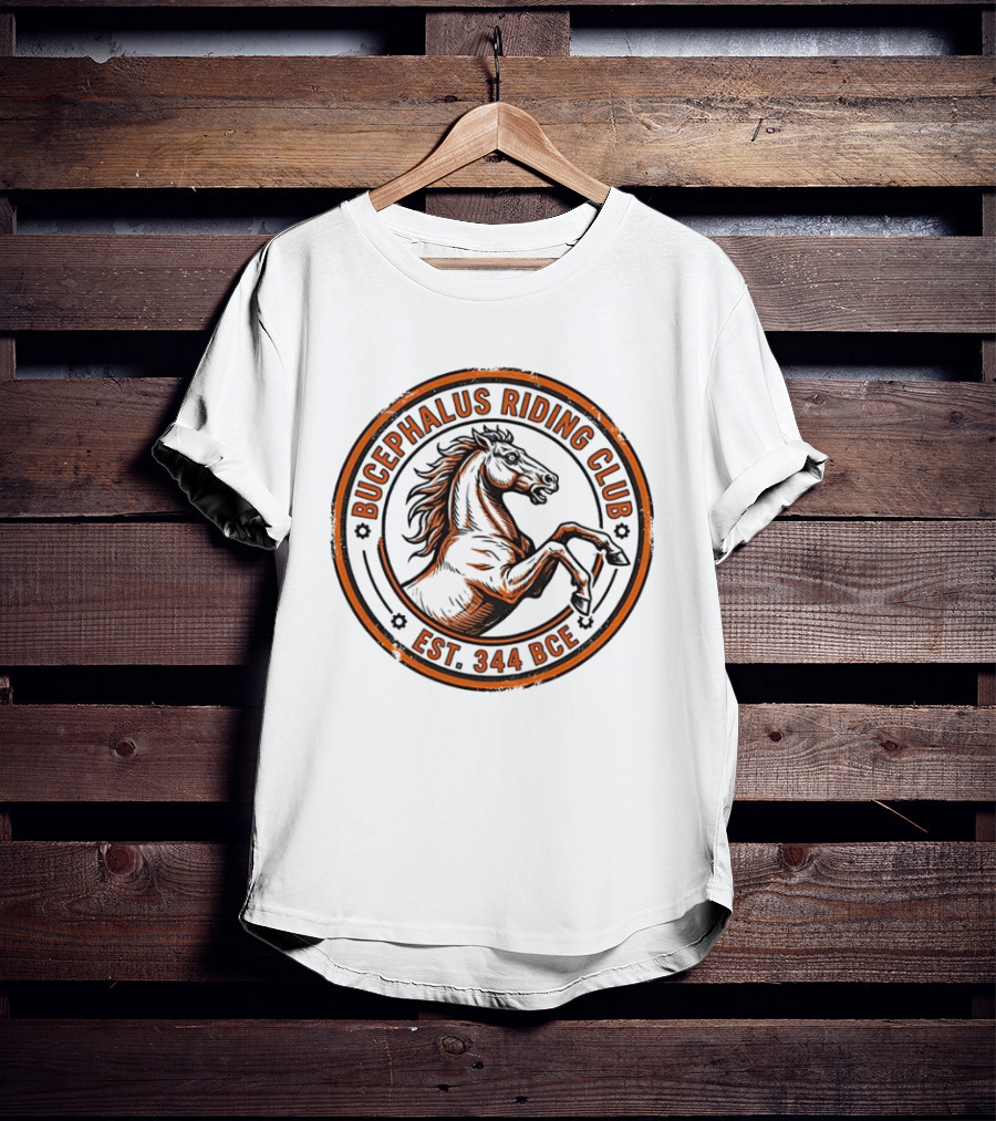 Bucephalus Riding Club Est 344 BCE Vintage Horse T-Shirt