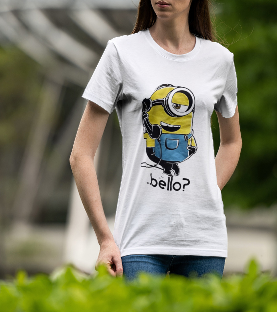 Despicable Me Minions Bello Yellow Character With Blue Overalls T-Shirt