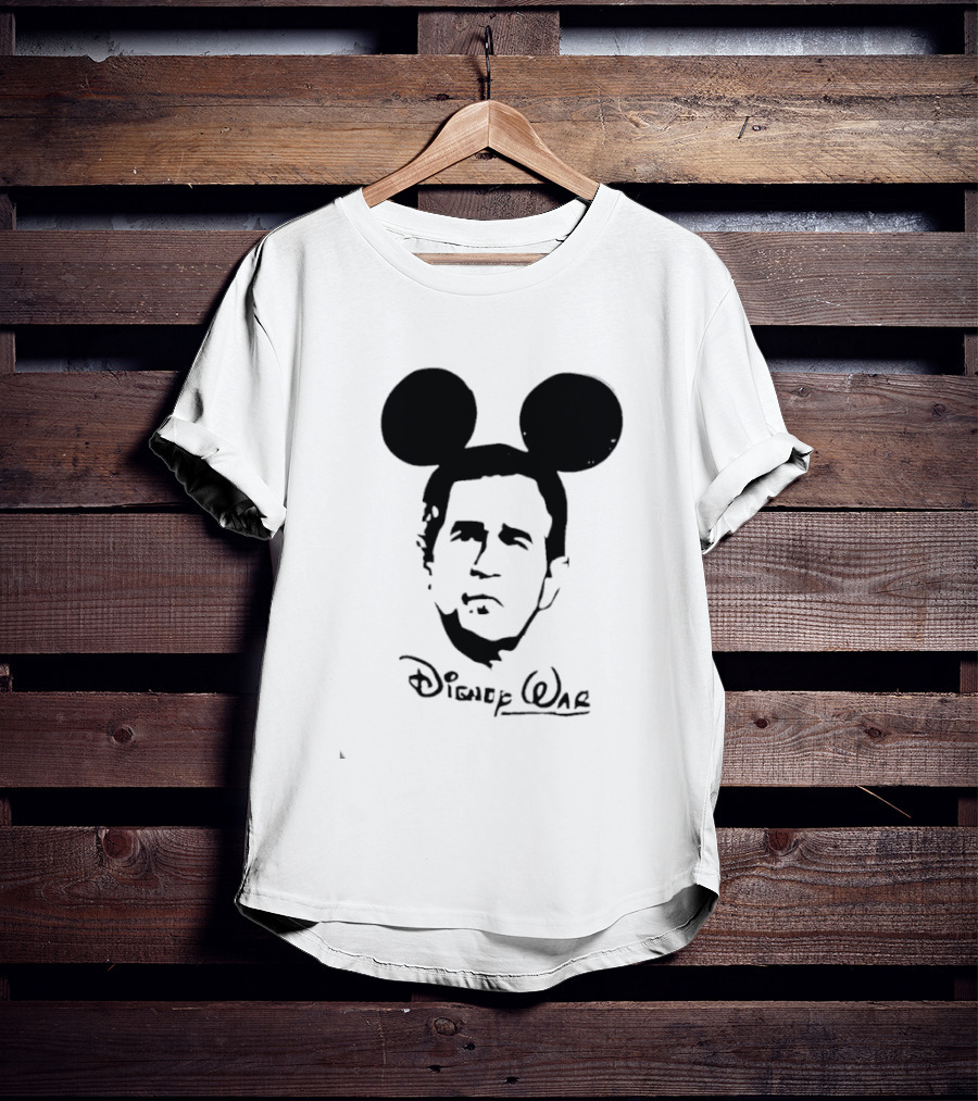 Disney War U.S. President George W. Bush Mickey Mouse Ears T-Shirt