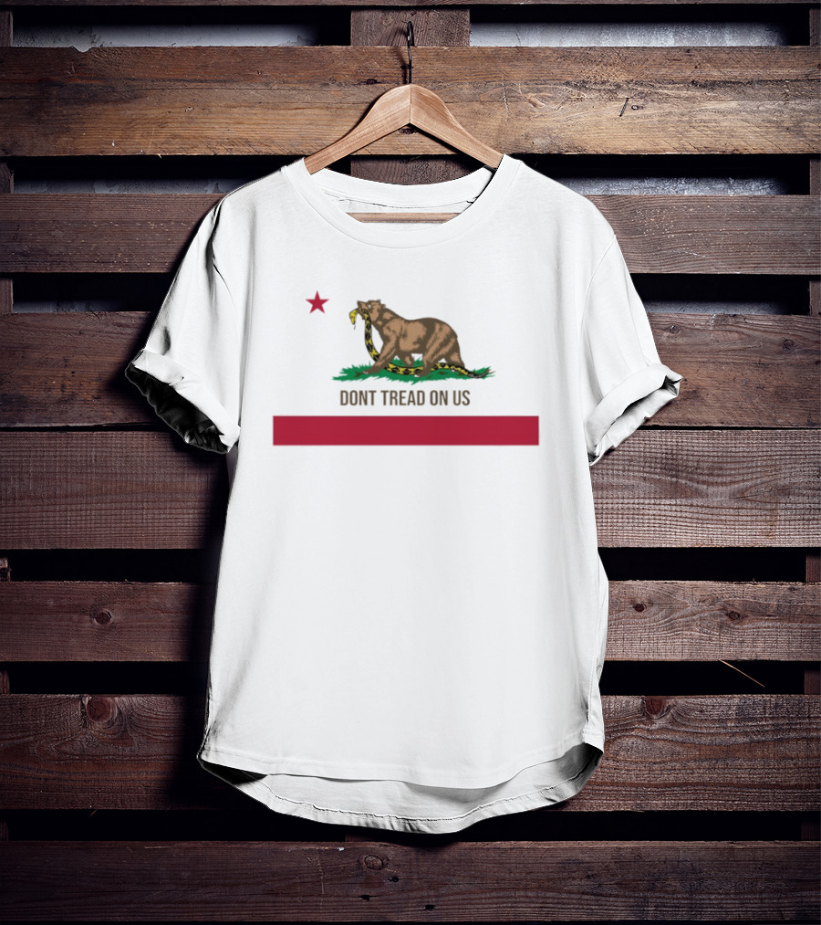 Don't Tread On Us Bear With Snake Gadsden Flag Star T-Shirt