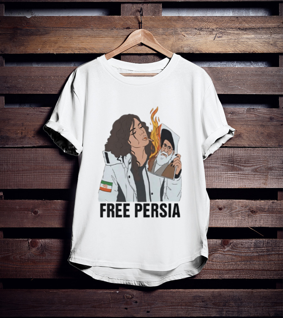 Free Persia Woman Life Freedom Burning Photograph T-Shirt