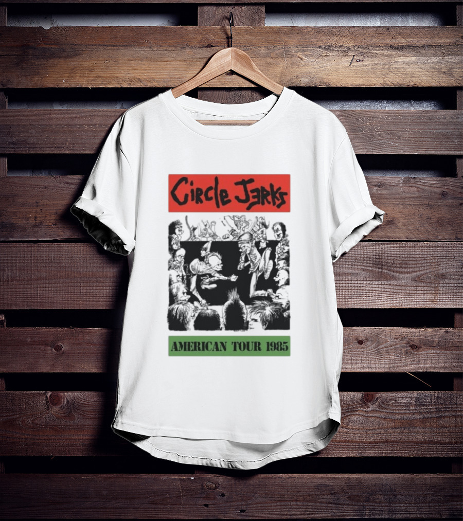 Circle Jerks American Tour 1985 Punk Concert T-Shirt