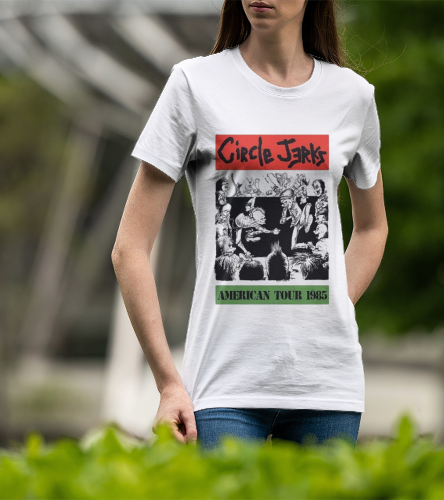 Circle Jerks American Tour 1985 Punk Concert T-Shirt