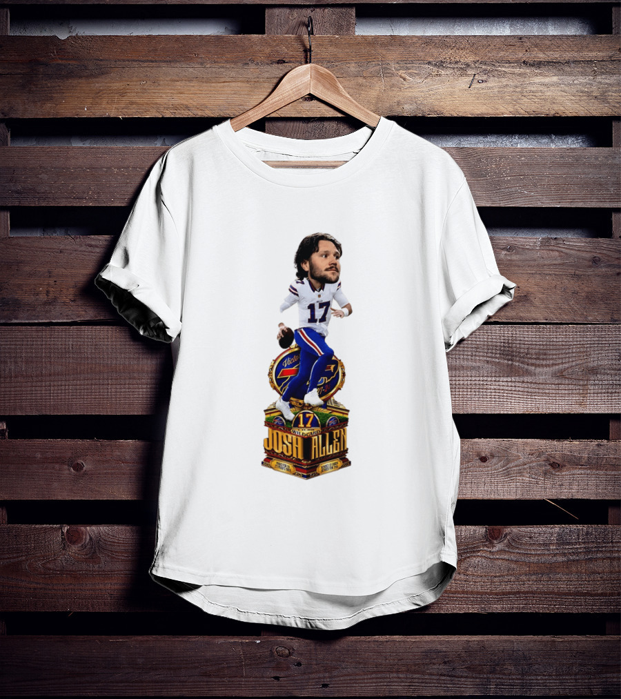 Josh Allen Buffalo Bills Victory 17 Wild Card Gamebreaker Caricature T-Shirt