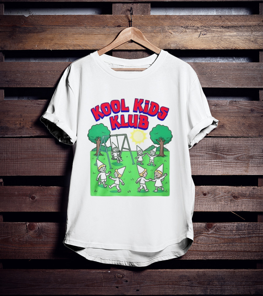 Kool Kids Klub Cartoon Playground Sun Swinging Scene T-Shirt