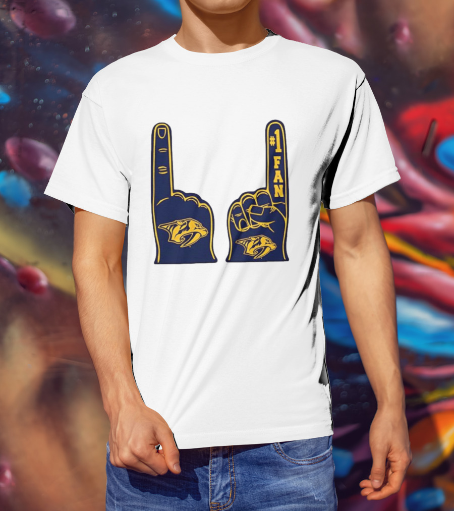 Nashville Predators #1 Fan Foam Finger T-Shirt