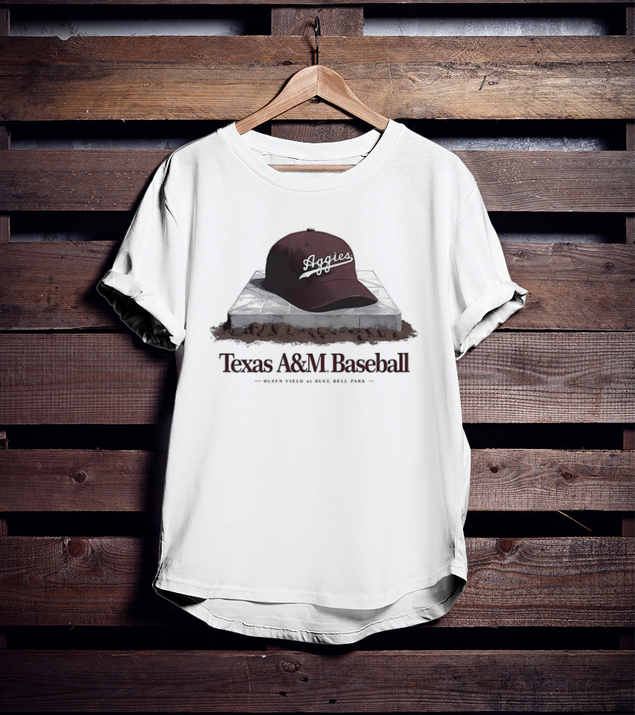 Texas A&M Baseball Aggies Olsen Field Blue Bell Park Cap T-Shirt