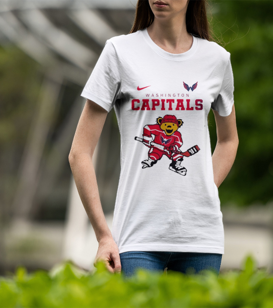 Washington Capitals Grateful Dead Deadhead Bear Hockey Nike Collaboration T-Shirt