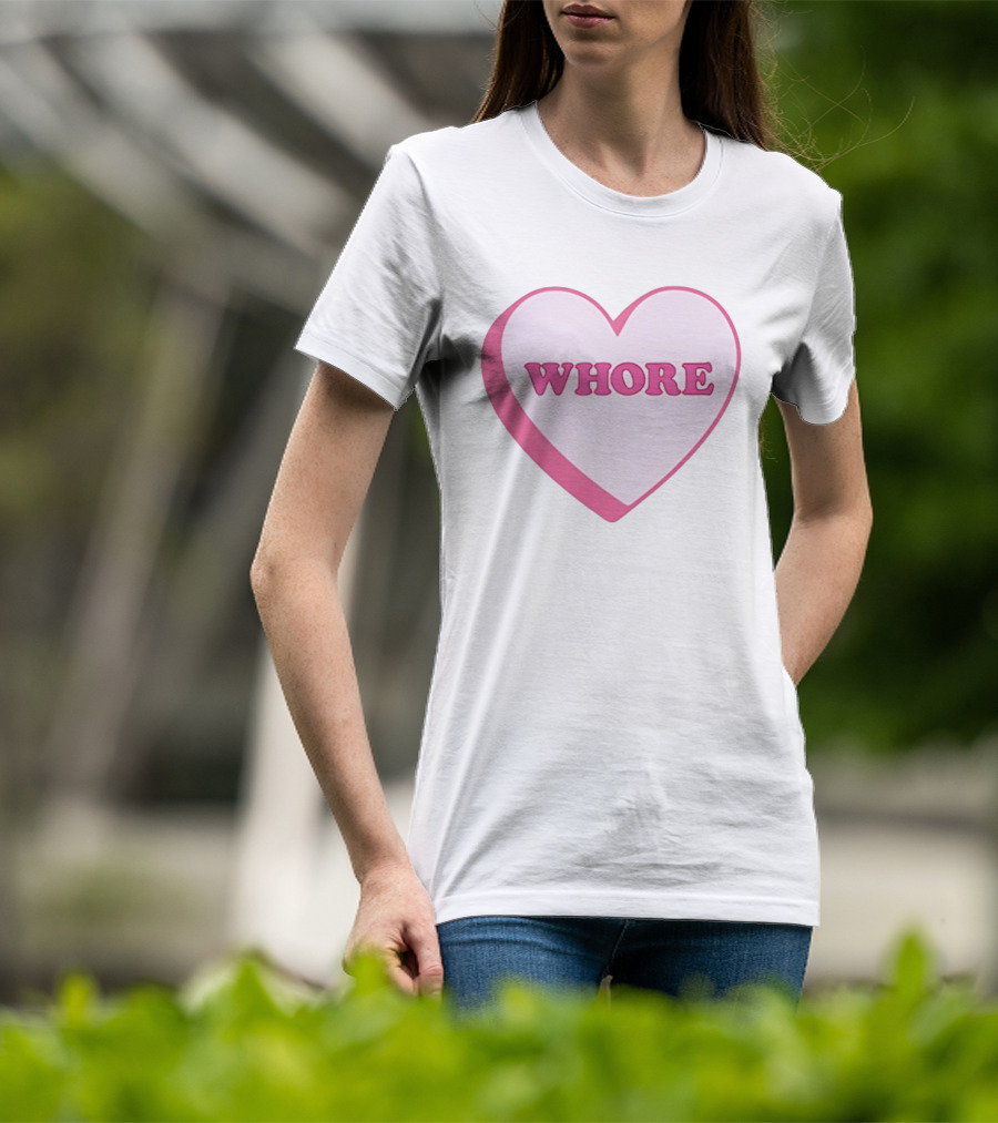 Whore Heart Pink Valentine Candy T-Shirt