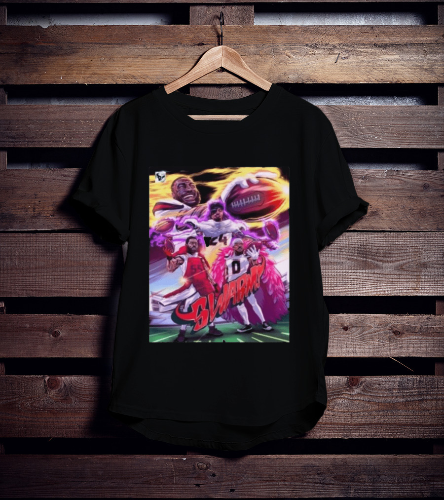 Houston Texans Swarm 2026 Football Legends Illustrated T-Shirt