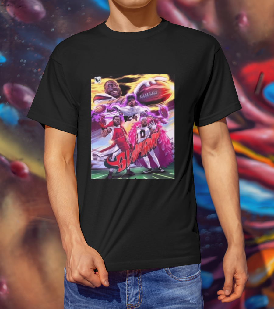 Houston Texans Swarm 2026 Football Legends Illustrated T-Shirt