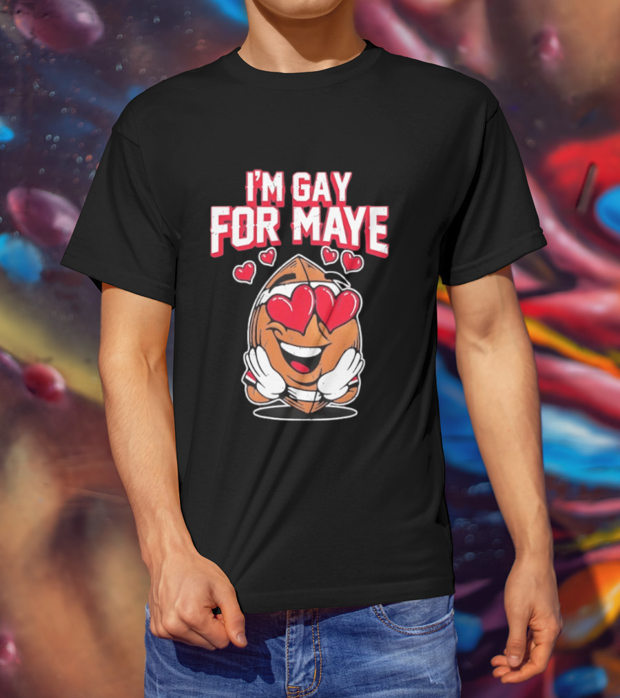 I'm Gay For Maye Cute Basketball Emoji Hearts T-Shirt