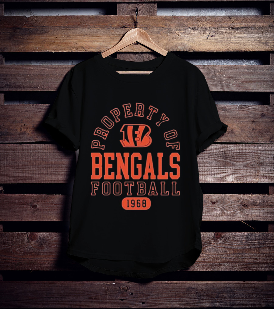 Property Of Bengals Football 1968 T-Shirt