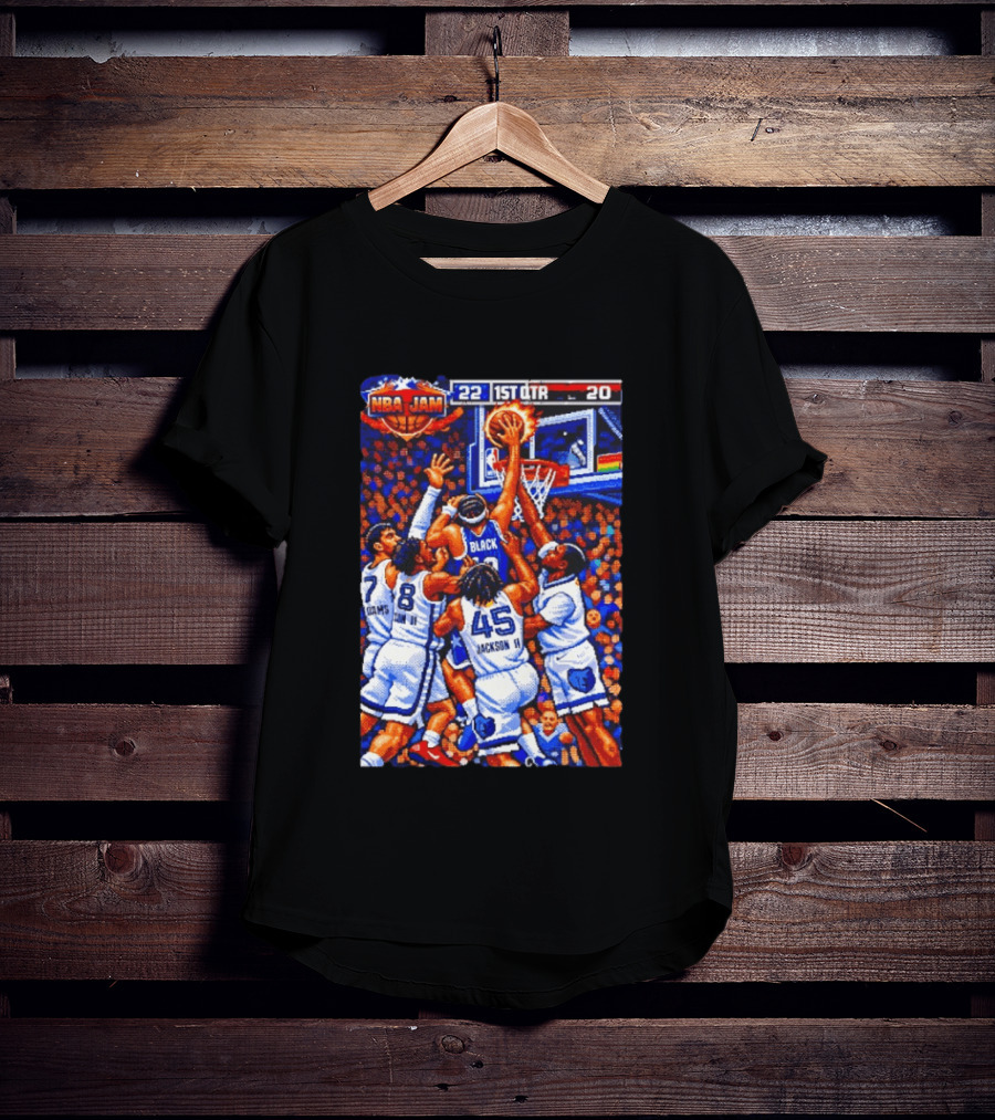 NBA Jam Memphis Grizzlies Adams Jackson Jr Black Players 22 1st QTR 20 T-Shirt