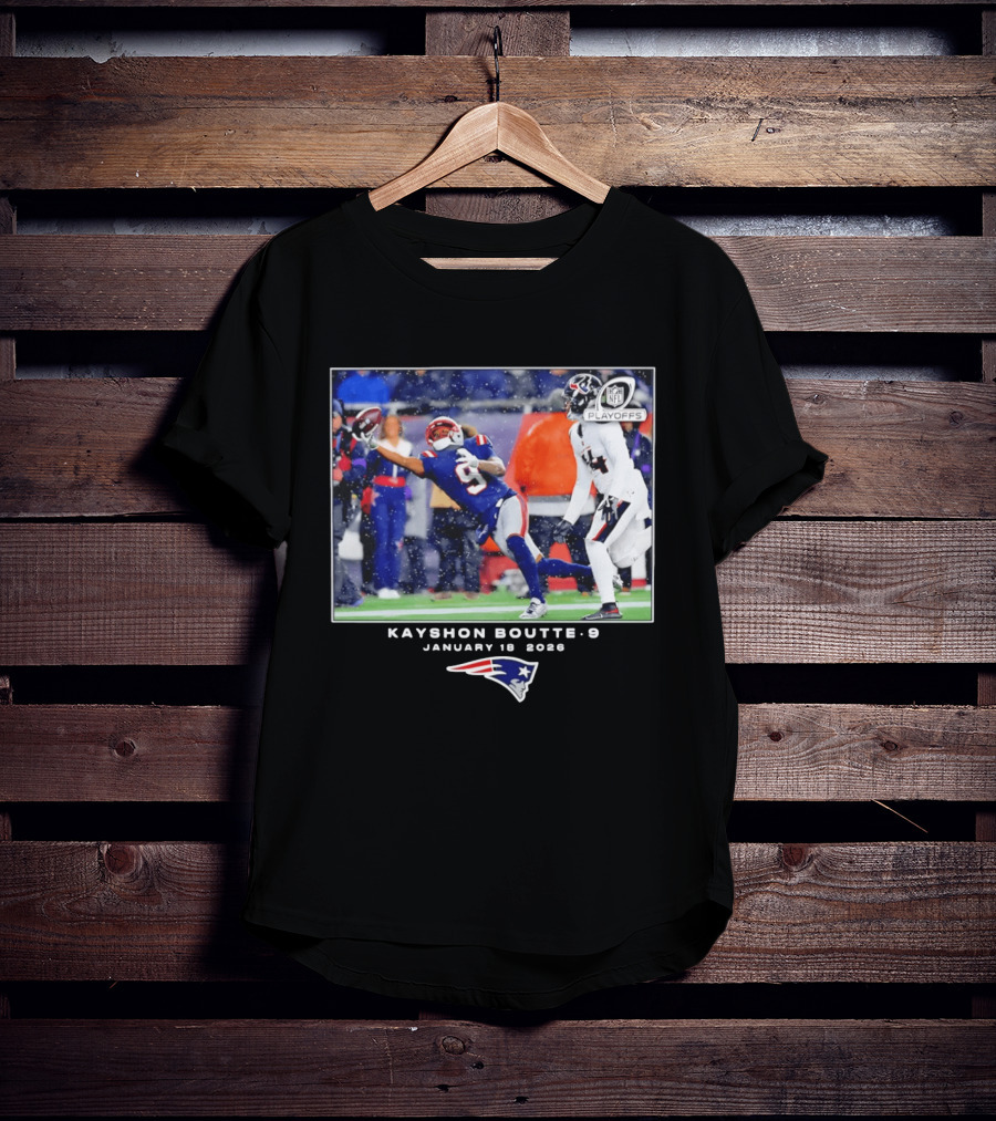 Kayshon Boutte New England Patriots January 18 2026 Playoffs T-Shirt