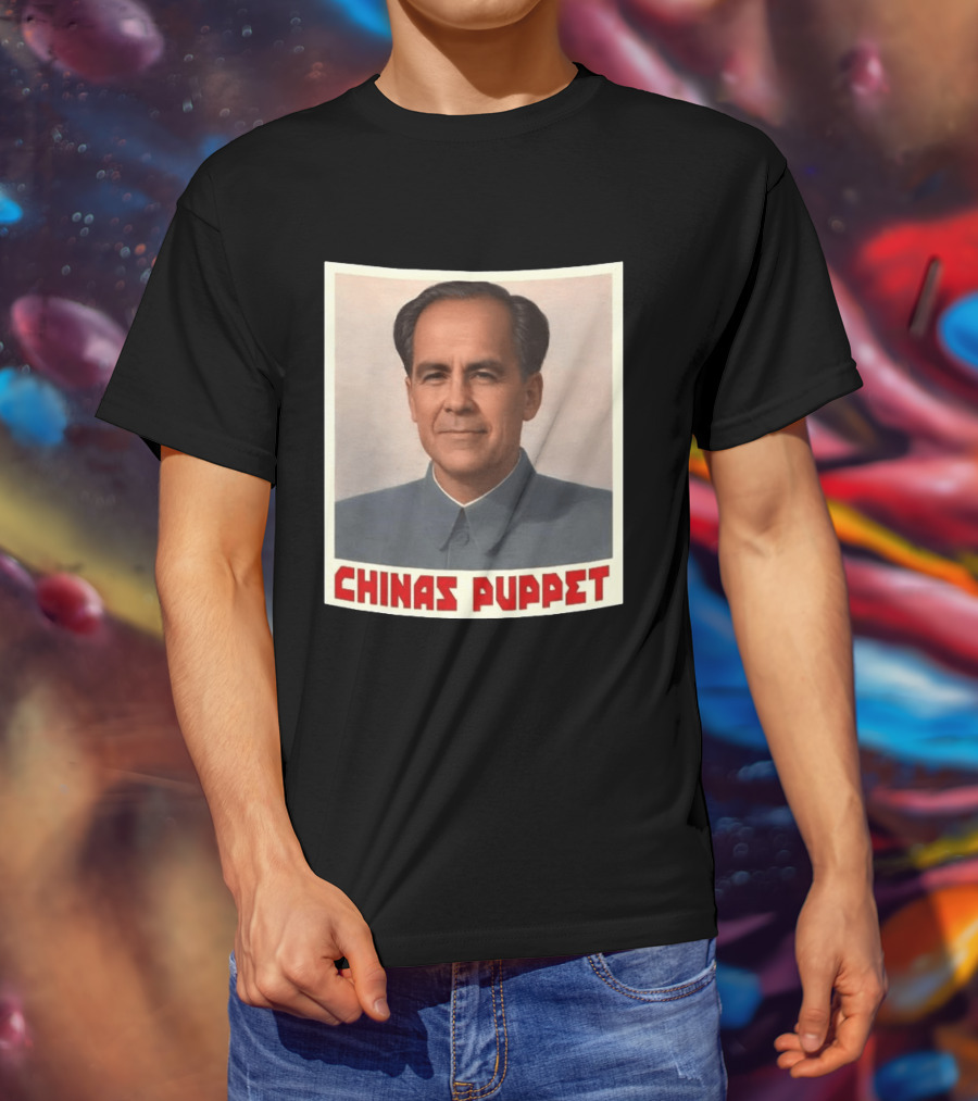Mark Carney China's Puppet Mao Suit Caricature T-Shirt