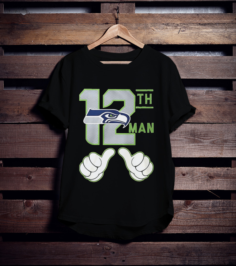 Seattle Seahawks 12th Man Fan Favorite NFL Team Spirit T-Shirt