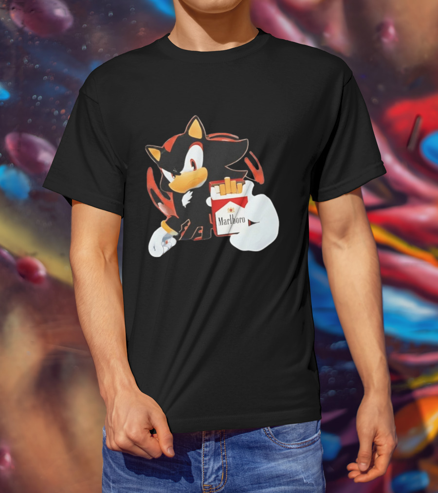 Shadow The Hedgehog Marlboro Red Pack T-Shirt