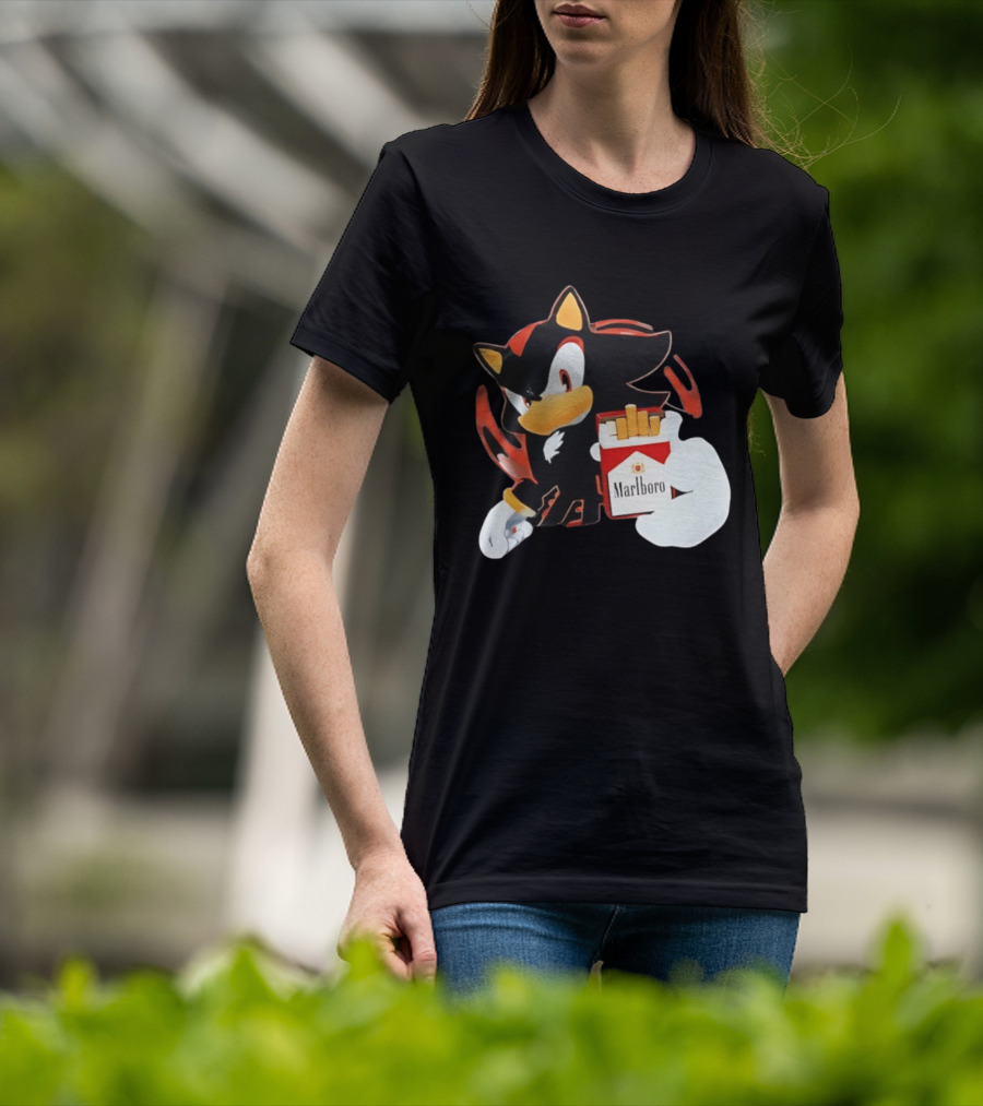 Shadow The Hedgehog Marlboro Red Pack T-Shirt