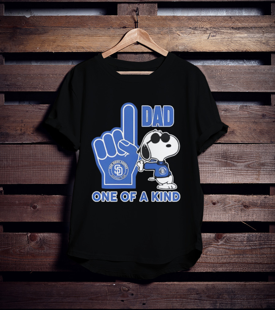 San Diego Padres Snoopy Number One Dad One Of A Kind T-Shirt